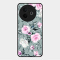 Retro Floral Glossy Glass Case Cover V2 For Vivo Y39 5G