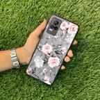 Retro Floral Glossy Glass Case Cover V2 For Vivo - ShopOnCliQ