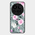 Retro Floral Glossy Glass Case Cover V2 For Xiaomi 15 Ultra 5G
