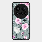 Retro Floral Glossy Glass Case Cover V2 For Xiaomi 15 Ultra 5G