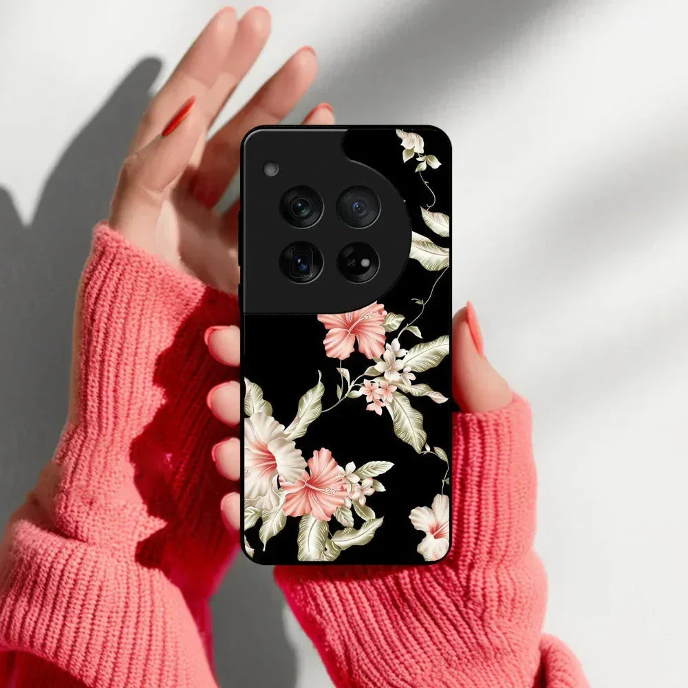 Retro Floral Glossy Metal Case Cover For OnePlus - ShopOnCliQ