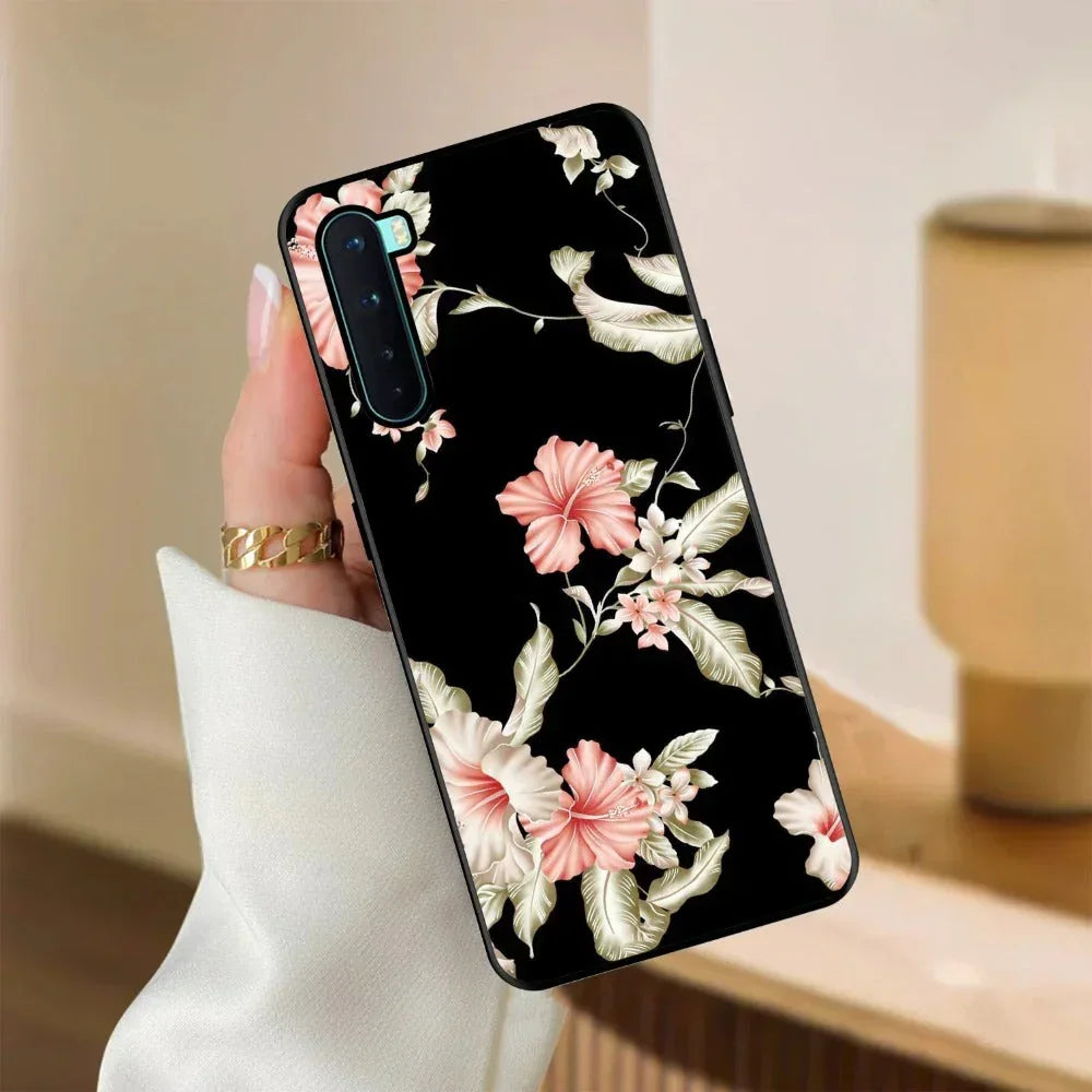 Retro Floral Glossy Metal Case Cover For OnePlus - ShopOnCliQ