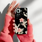 Retro Floral Glossy Metal Case Cover For Oppo - ShopOnCliQ