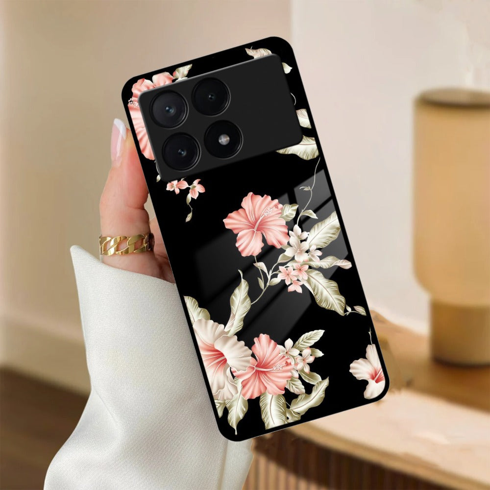 Retro Floral Glossy Metal Case Cover For Poco ShopOnCliQ