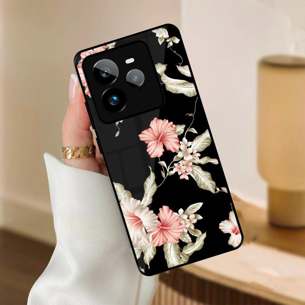 Retro Floral Glossy Customised Metal Case Cover For Realme - ShopOnCliQ