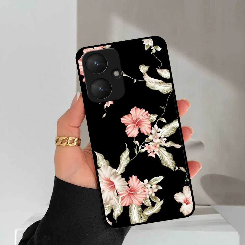 Retro Floral Glossy Metal Case Cover For Redmi - ShopOnCliQ