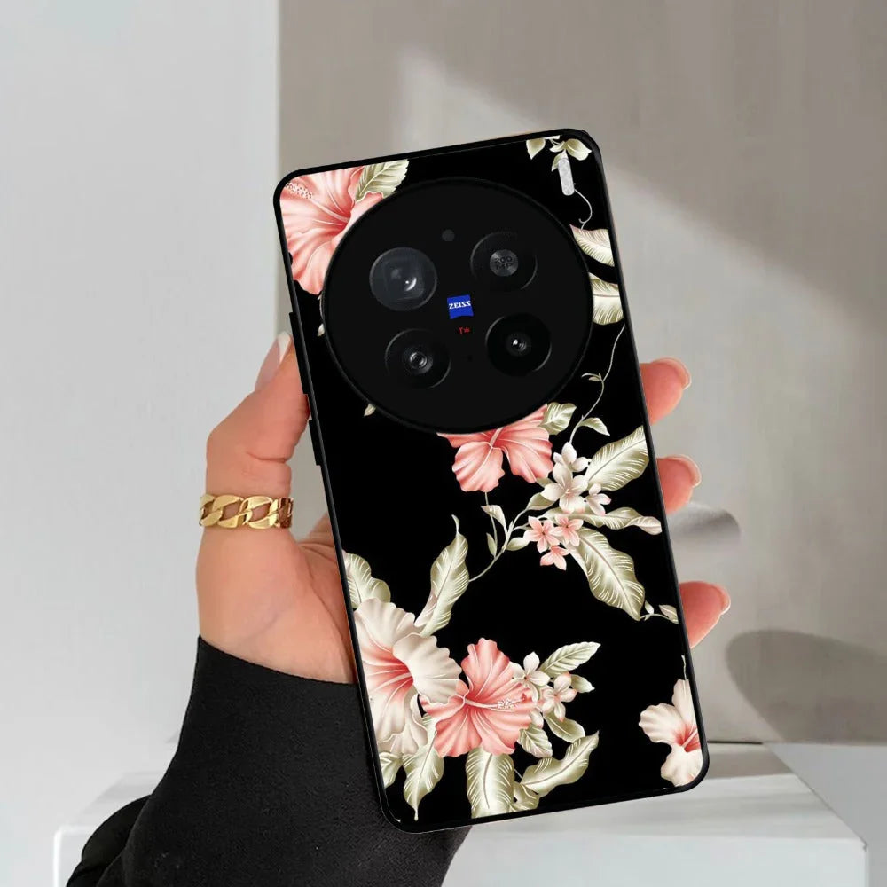Retro Floral Glossy Metal Case Cover For Vivo - ShopOnCliQ