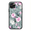 Retro Floral Glossy Metal Case Cover V2 For iPhone 13