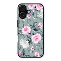Retro Floral Glossy Metal Case Cover V2 For iPhone 16