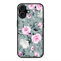 Retro Floral Glossy Metal Case Cover V2 For iPhone 17