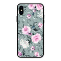 Retro Floral Glossy Metal Case Cover V2 For iPhone XS