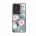 Retro Floral Glossy Metal Case Cover V2 For Motorola G96 5G