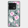Retro Floral Glossy Metal Case Cover V2 For Oneplus 10 Pro 5G
