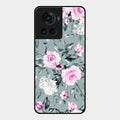 Retro Floral Glossy Metal Case Cover V2 For Oneplus 10R 5G