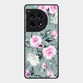 Retro Floral Glossy Metal Case Cover V2 For Oneplus 12R 5G