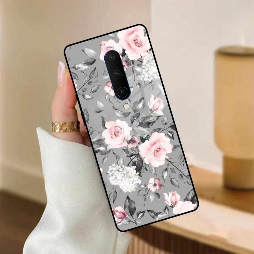 Retro Floral Glossy Glass Case Cover V2 For Oneplus - ShopOnCliQ