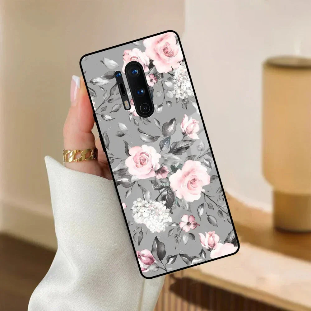 Retro Floral Glossy Glass Case Cover V2 For Oneplus - ShopOnCliQ