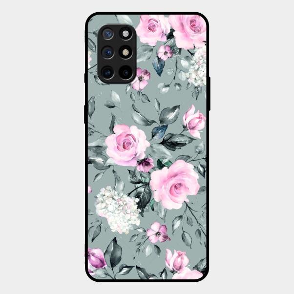Retro Floral Glossy Metal Case Cover V2 For Oneplus 8T