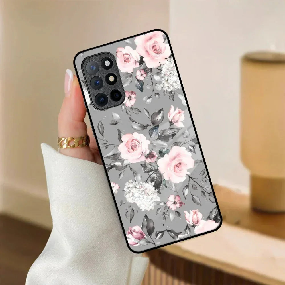Retro Floral Glossy Glass Case Cover V2 For Oneplus - ShopOnCliQ