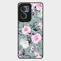 Retro Floral Glossy Metal Case Cover V2 For Oneplus Nord Ce 2 5G