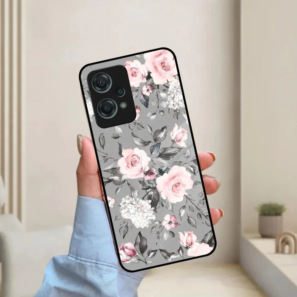 Retro Floral Glossy Glass Case Cover V2 For Oneplus - ShopOnCliQ