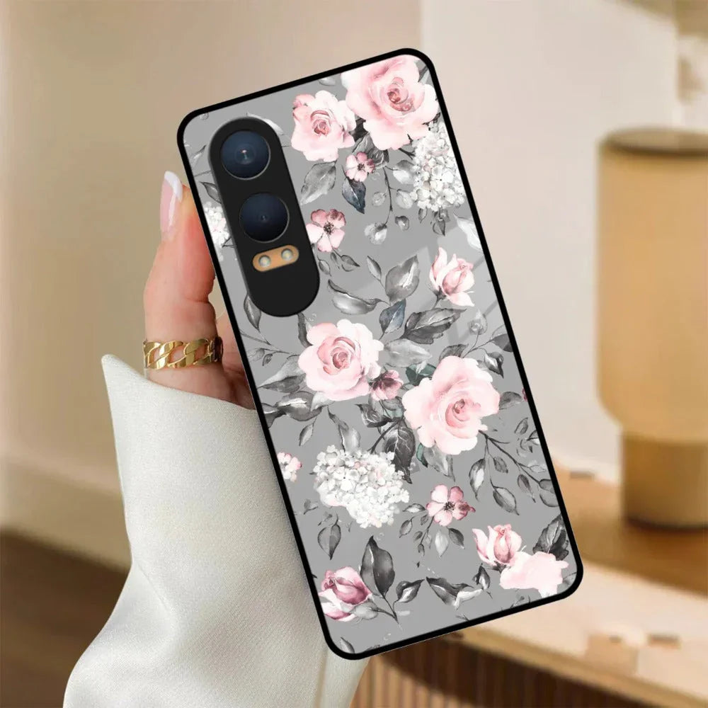 Retro Floral Glossy Glass Case Cover V2 For Oneplus - ShopOnCliQ