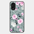Retro Floral Glossy Metal Case Cover V2 For Oppo A38