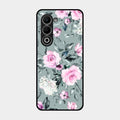 Retro Floral Glossy Metal Case Cover V2 For Oppo A5 5G