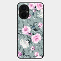 Retro Floral Glossy Metal Case Cover V2 For Oppo F21S Pro 5G