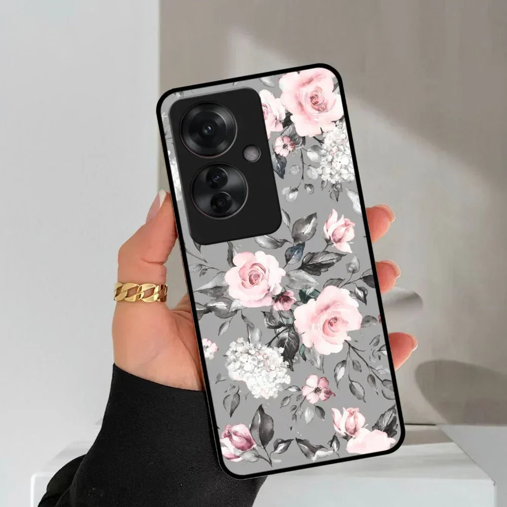 Retro Floral Glossy Metal Case Cover V2 For Oppo - ShopOnCliQ