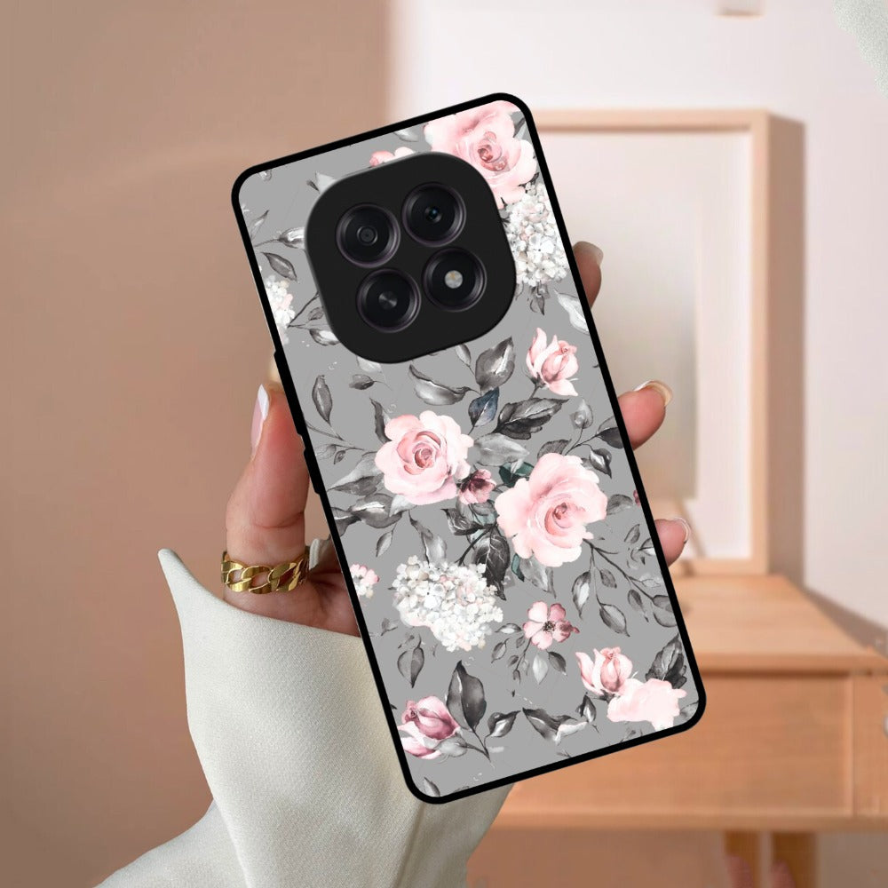 Retro Floral Glossy Metal Case Cover V2 For Oppo
