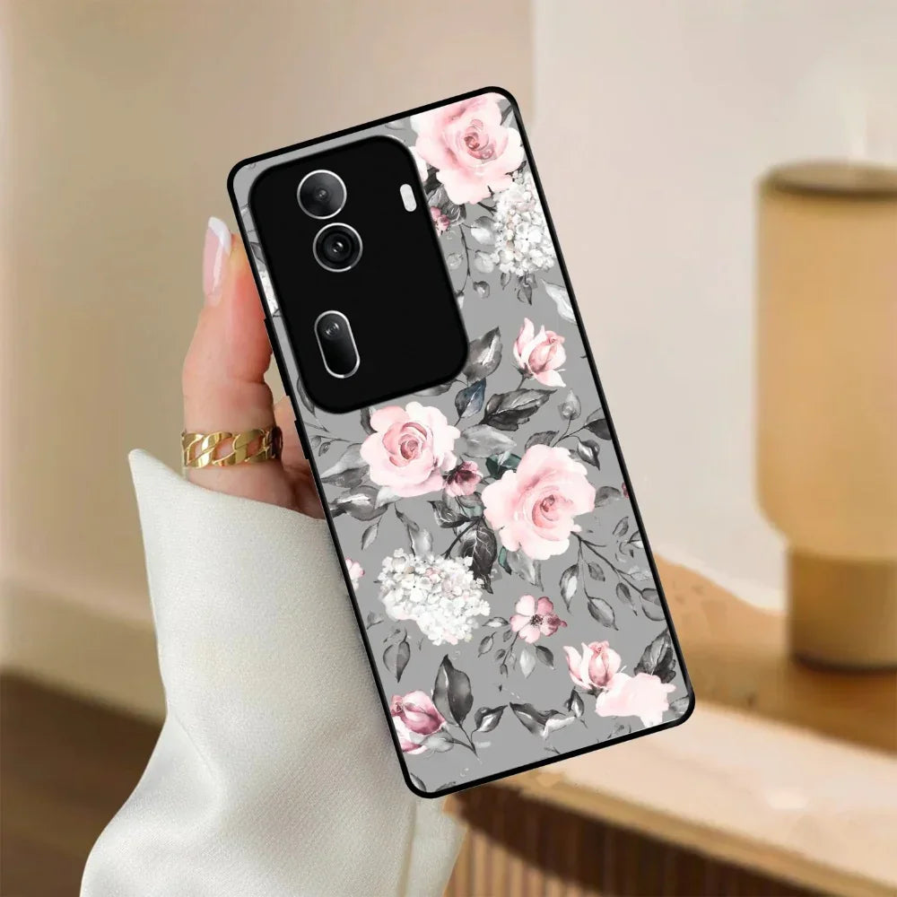 Retro Floral Glossy Metal Case Cover V2 For Oppo - ShopOnCliQ
