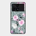 Retro Floral Glossy Metal Case Cover V2 For Poco X6 Pro 5G