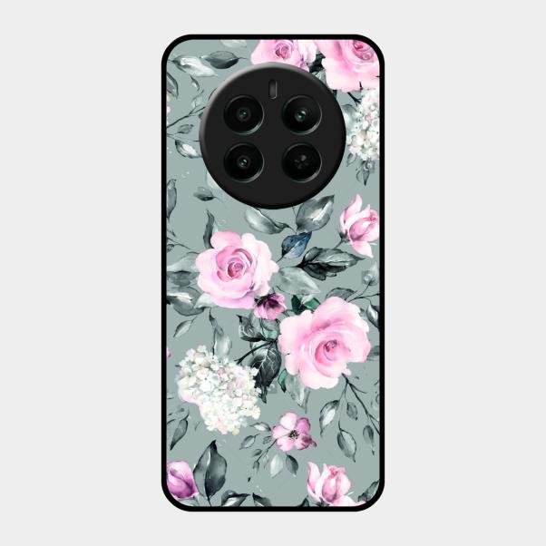 Retro Floral Glossy Metal Case Cover V2 For Realme 12 Plus 5G