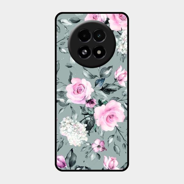 Retro Floral Glossy Metal Case Cover V2 For Realme 13 5G
