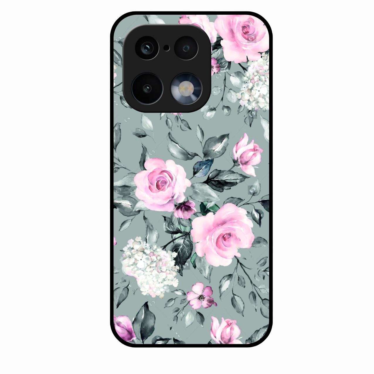 Retro Floral Glossy Metal Case Cover V2 For Realme 16 Pro 5G