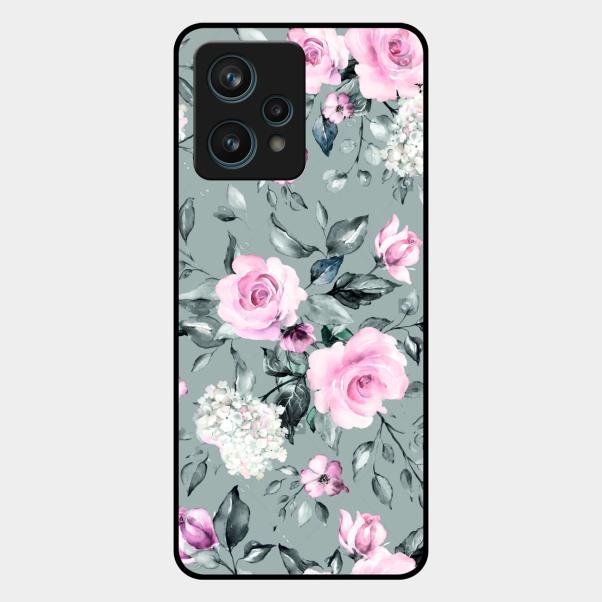 Retro Floral Glossy Metal Case Cover V2 For Realme 9 Pro Plus 5G