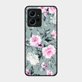 Retro Floral Glossy Metal Case Cover V2 For Redmi Note 12 4G