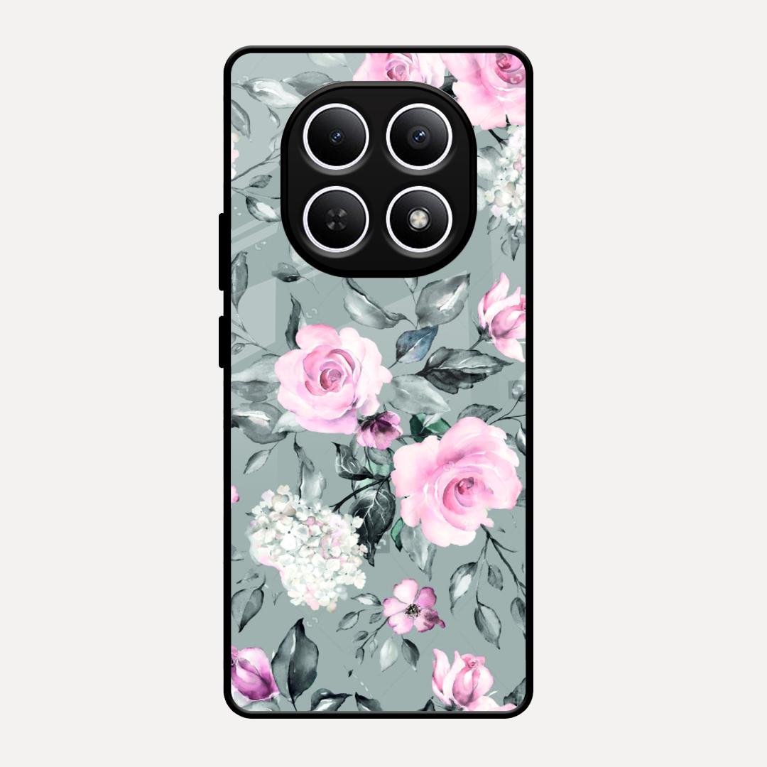 Retro Floral Glossy Metal Case Cover V2 For Redmi Note 15 5G