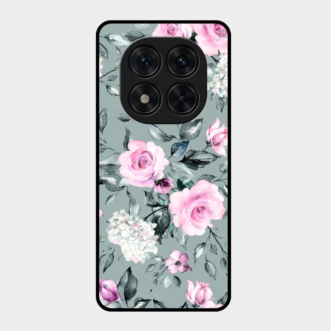 Retro Floral Glossy Metal Case Cover V2 For Redmi Note 15 Pro Plus 5G
