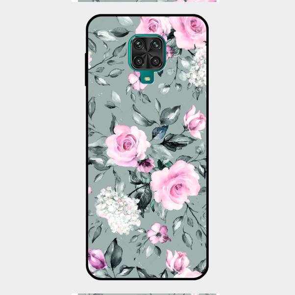 Retro Floral Glossy Metal Case Cover V2 For Redmi Note 9 Pro Max