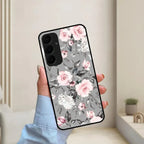 Retro Floral Glossy Metal Case Cover V2 For Samsung - ShopOnCliQ