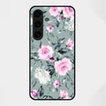 Retro Floral Glossy Metal Case Cover V2 For Samsung Galaxy S25 FE 5G