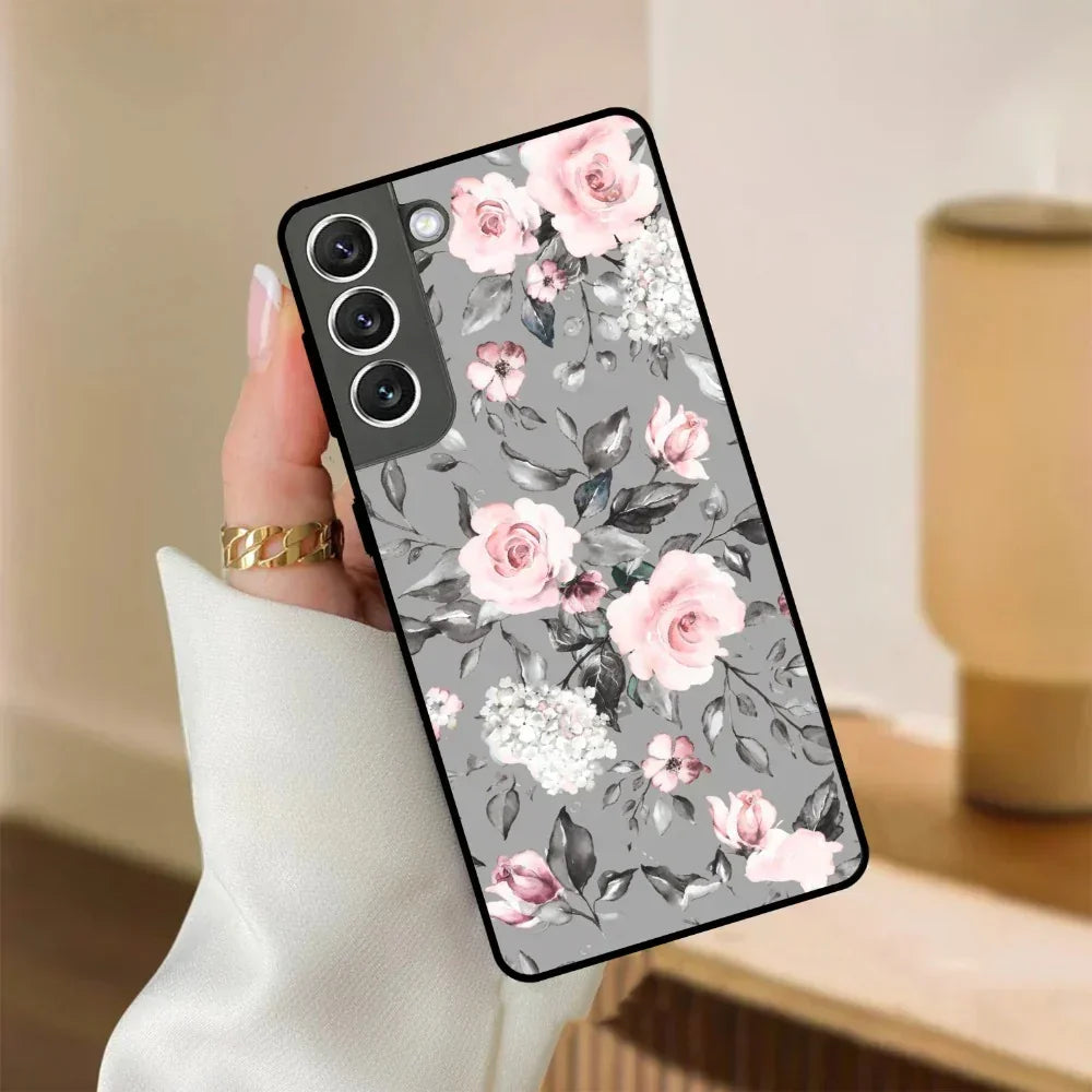 Retro Floral Glossy Metal Case Cover V2 For Samsung - ShopOnCliQ