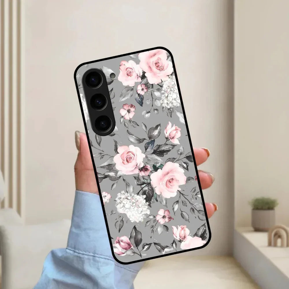 Retro Floral Glossy Metal Case Cover V2 For Samsung - ShopOnCliQ