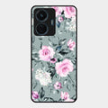 Retro Floral Glossy Metal Case Cover V2 For Vivo T1 44W 4G