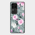 Retro Floral Glossy Metal Case Cover V2 For Vivo V30 Pro 5G