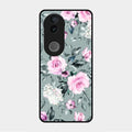 Retro Floral Glossy Metal Case Cover V2 For Vivo V50 5G