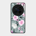 Retro Floral Glossy Metal Case Cover V2 For Vivo X200 Pro 5G