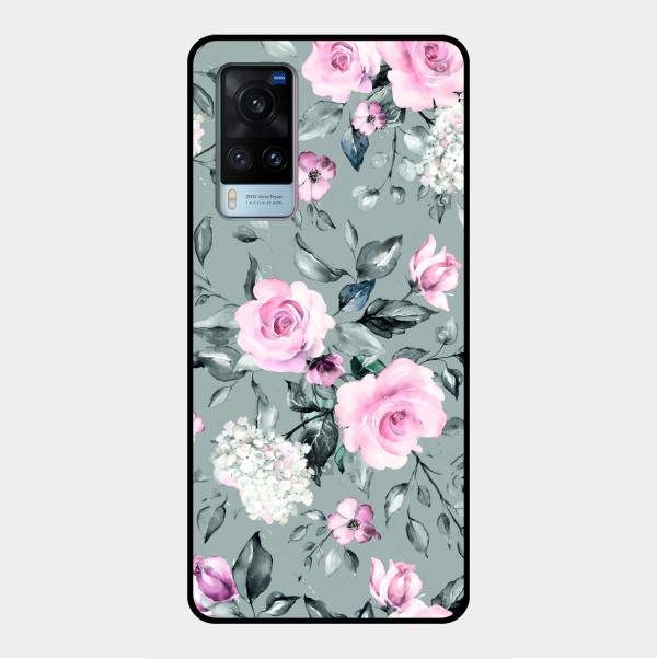 Retro Floral Glossy Metal Case Cover V2 For Vivo X60 5G